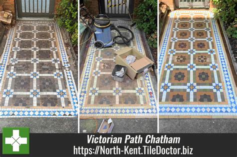 Damaged Victorian Tiled Path Restored In Chatham Kent North Kent Tile