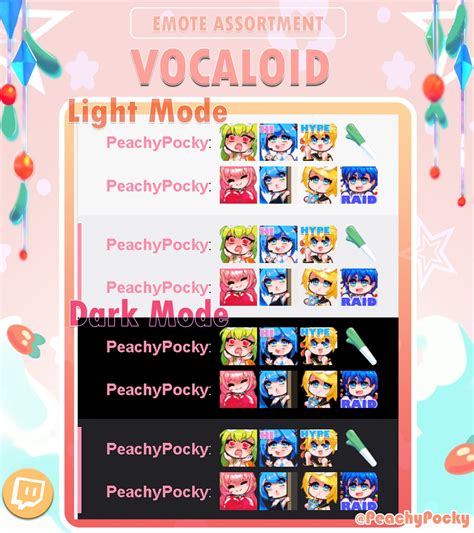 Twitch Emote 8x Vocaloid Twitch Emotes Streamer Youtube Discord