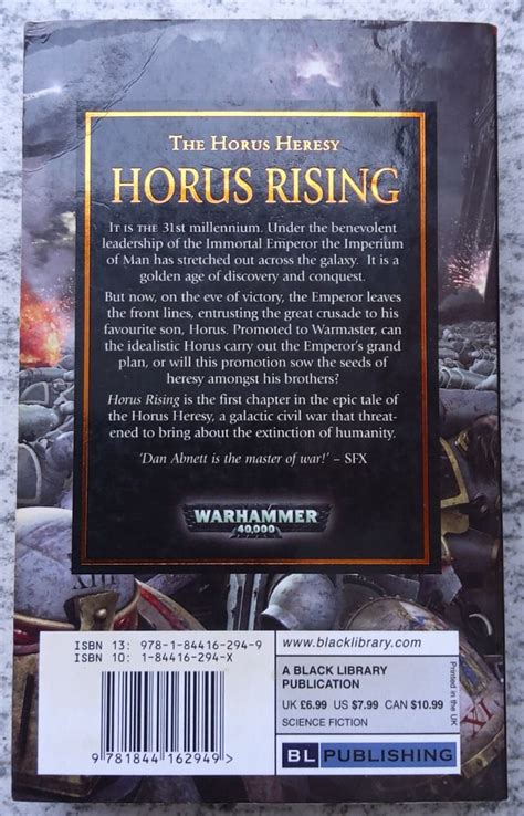 Very Rare Warhammer 40k The Horus Heresy Horus Rising By Dan