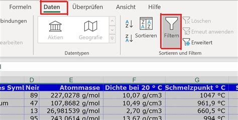 In Excel Filter Setzen So Filtert Ihr Eure Tabelle