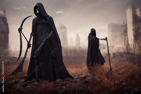 The Grim Reaper Thanatos Stock Illustration Adobe Stock