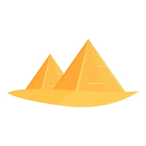 Premium Vector Egyptian Pyramid Icon Cartoon Vector Egypt Desert Old Sky