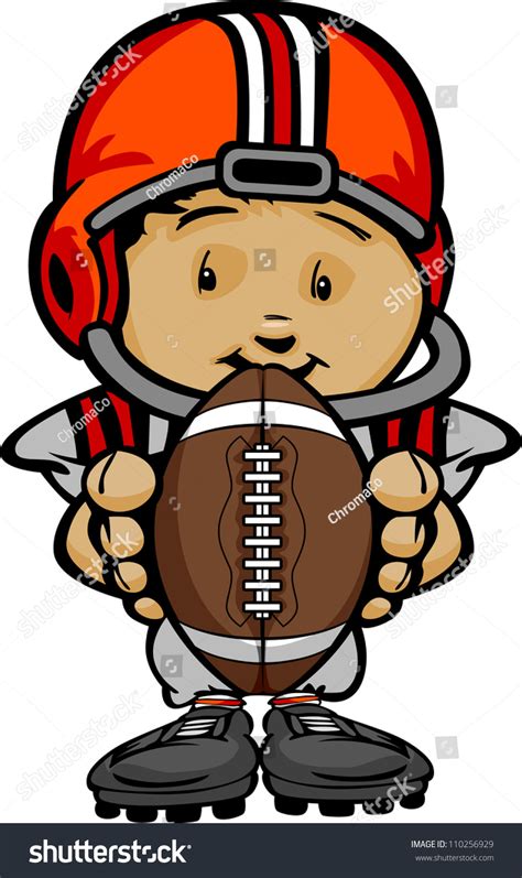 Cartoon Vector Illustration Cute Kid Football Stock Vector (Royalty ...