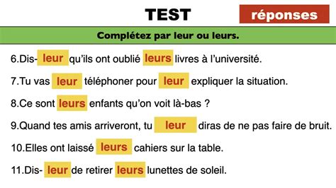 Leur ou leurs différences transcription