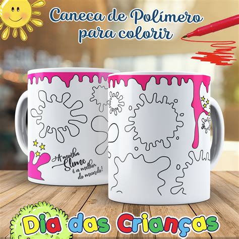 Caneca De Pol Mero Para Colorir Dia Das Crian As Elo