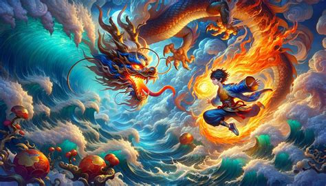 Nezha Stirs Up the Sea - Mythology Vault