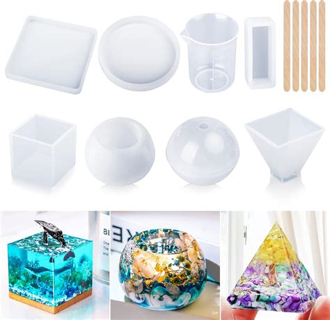 Amazon Let S Resin Resin Molds Silicone Kit For Beginners Pcs