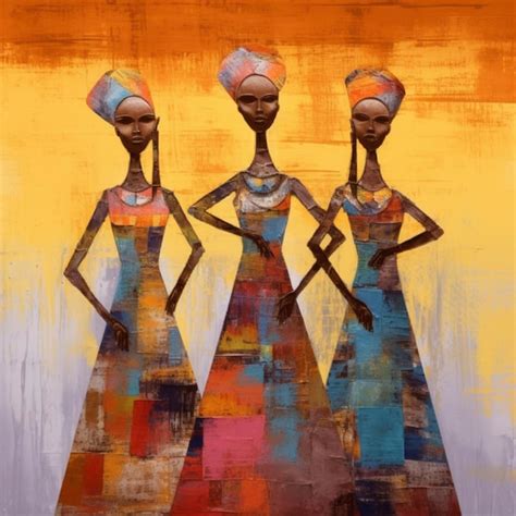 Premium AI Image | Abstract painting concept Colorful art of an African ...