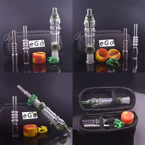 Wholesale 14mm Glass Oil Burner Collect Pipe Kit Stainless Steel Tip