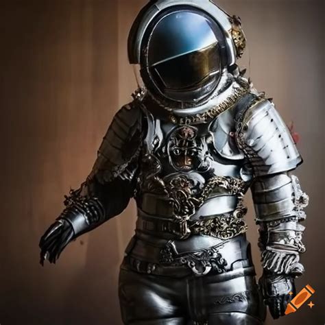 Futuristic Astronaut In Gothic Armor With Ornate Helmet On Craiyon