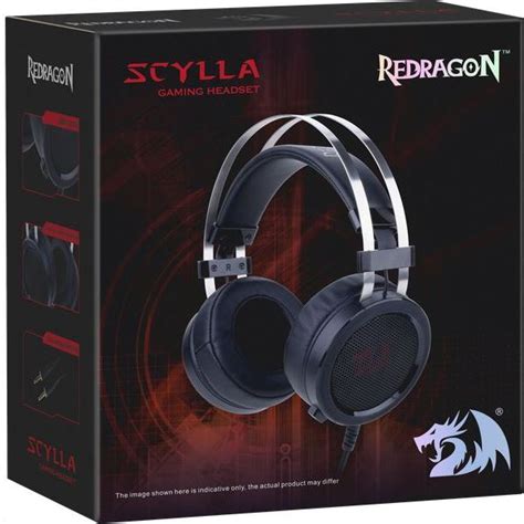 Redragon H901 Scylla Gaming Headset Fekete Piros