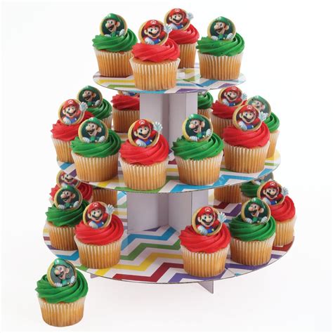 Bakery Crafts Super Mario Officially Licensed 24 Cupcake Topper Rings