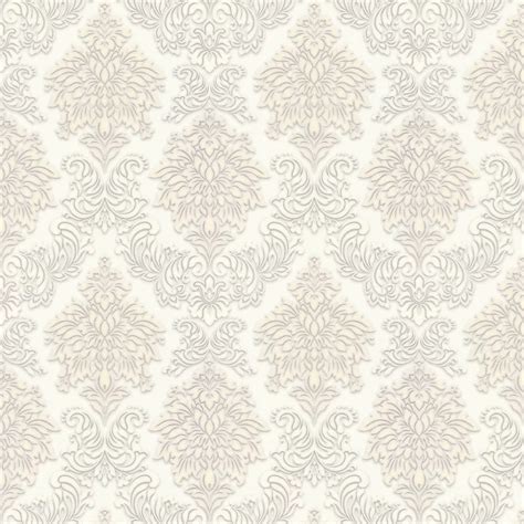 Contemporary Damask By Metropolitan Stories Blanc Wallpaper