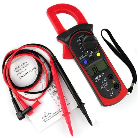 St Digital Clamp Multimeter Resistance Ohm Tester Ac Dc Clamp