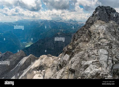 Beautiful Mountain Tour On The Watzmann In The Berchtesgaden Alps Stock