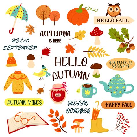 Graphics Design Elements Vector Hd Images Hello Autumn Png Lettering