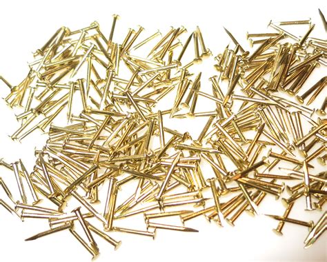 Solid Brass Escutcheon Pins 20 09x 5 25mm Tacks Nails Etsy