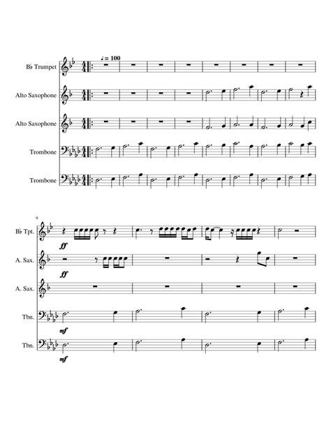 1 800 273 8255 Sheet Music For Trombone Saxophone Alto Trumpet In B