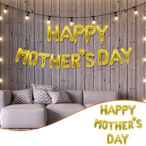 Happy Mothers Day Banner Aluminum Foil Set For Mothers Day Party