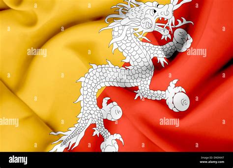 Bhutan Waving Flag Stock Photo Alamy