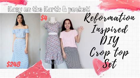 Thrift Flip Diy Crop Top Set Dress Sewing Projects Sewing For Beginners Diy Trendy Clothes