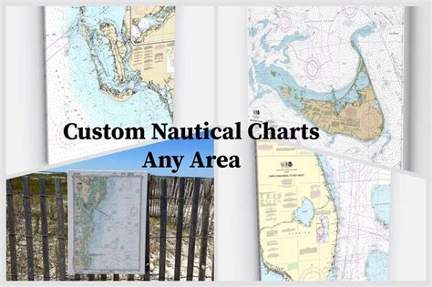 Custom Nautical Map Chart Printed On Canvas All Noaa Maps Locations