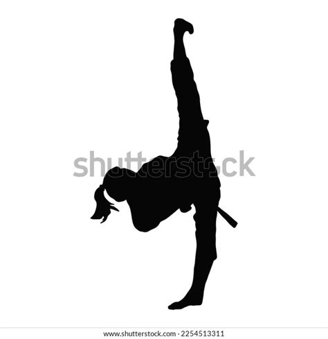 Karate Kick Silhouette Logo Vector Stock Vector (Royalty Free ...