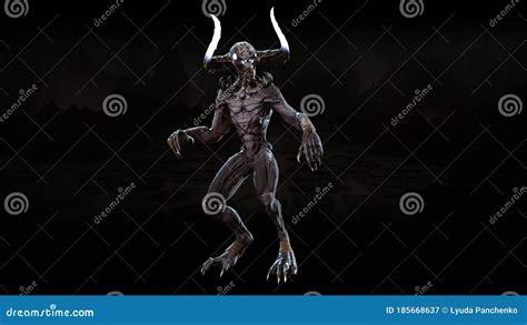 Demon Mythical Monster 3d Render Stock Illustration Illustration Of