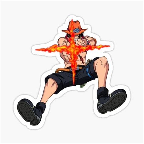 One Piece Portgas D Ace Sticker By Printy Io Stickers Cool