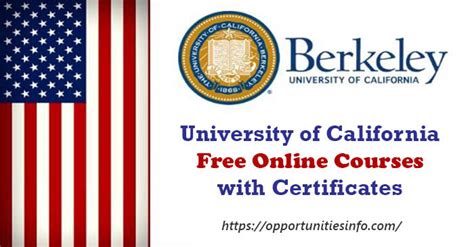 California University Free Online Courses in USA 2024-25 | Study in USA