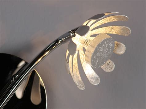 Schwenkbare Blumen Design Deckenlampe Aus Metall Blattsilber Meine