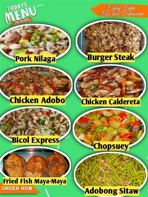 Menu at Eighty Eight Restaurant, Pasay