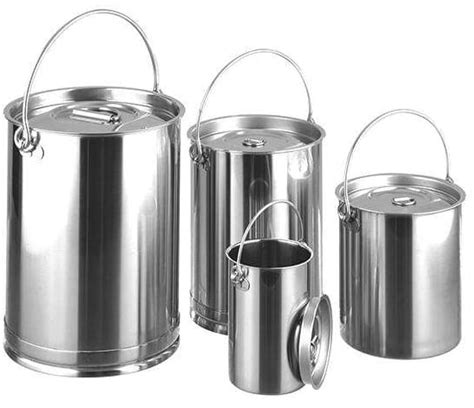 Stainless Steel Cans With Lids Pharma Hygiene Products