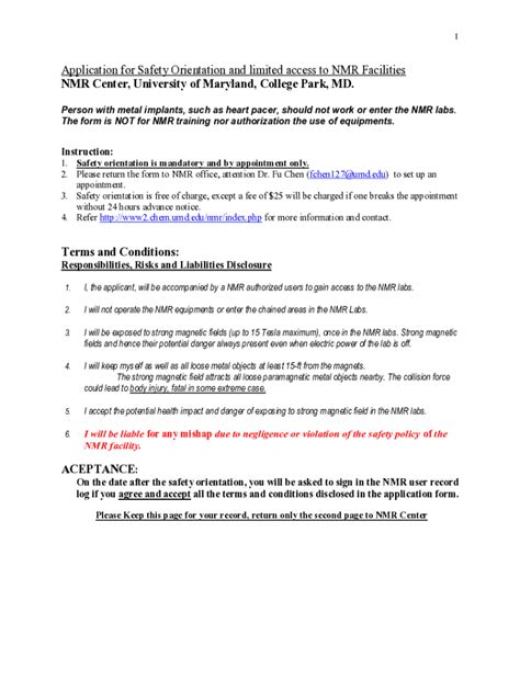 Fillable Online Application For Safety Orientation And Limited Access