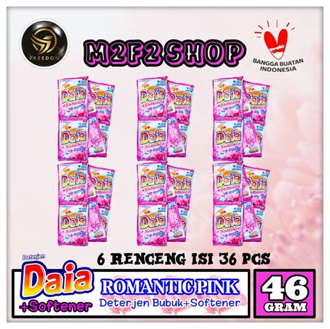 Daia Softener Romantic Pink Detergent Bubuk Sabun Cuci Baju Sachet