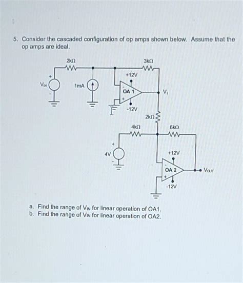 Solved 5 Consider The Cascaded Configuration Of Op Amps Chegg