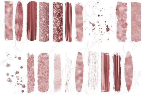 Copper Brush Strokes Clipart Graphic By Digital Curio Creative