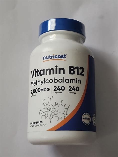 Nutricost Vitamin B12 2000mcg 240 Capsules Gluten Free And Non Gmo