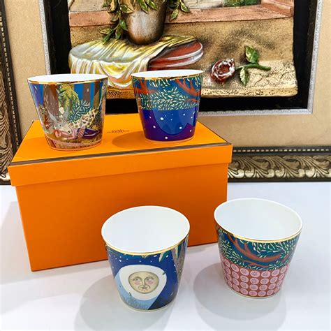 HERMES愛馬仕 重磅來襲Hermès 仲夏夜之夢 口杯 45 高骨瓷 24K手描金 專櫃品質 搭配全套禮盒包裝 其他精品 1 1精品