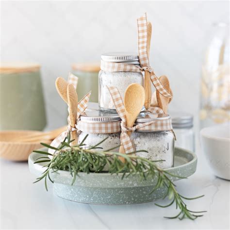 How To Make Rosemary Salt Jar Gifts