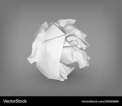 Isolated crumpled or scrunched paper ball Vector Image