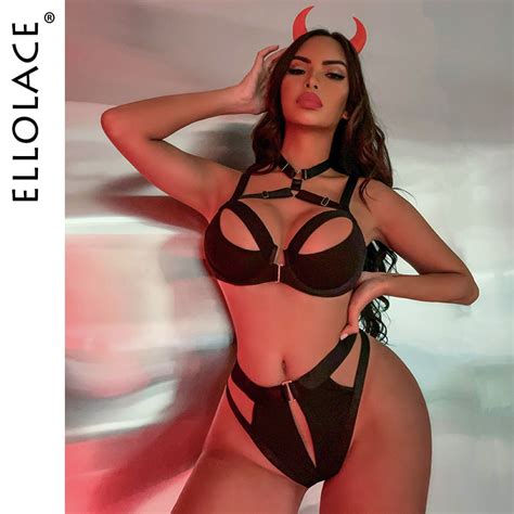 Jual PREORDER Lingerie Terbuka Seksi Ellolace Pakaian Dalam Potongan