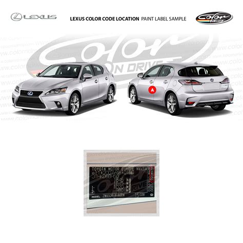 Lexus Color Code Location - Paint Label Sample | Lexus, Color coding ...