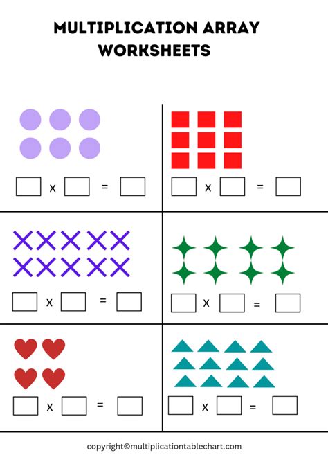 Multiplication Array Worksheets Printable In Pdf [grade 2 3]