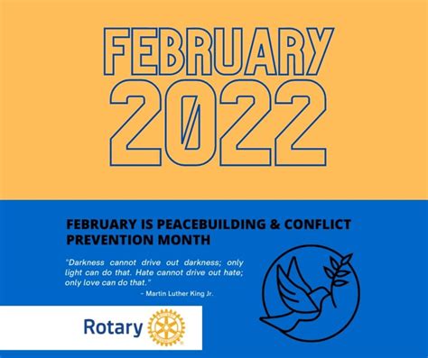 February Is Peacebuilding Conflict Prevention Month Rotary Club Of