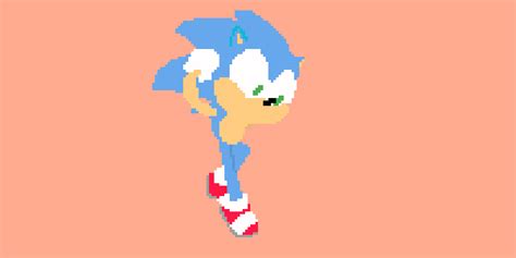 Pixilart Sonic Falling Sprite By Sonicyx99