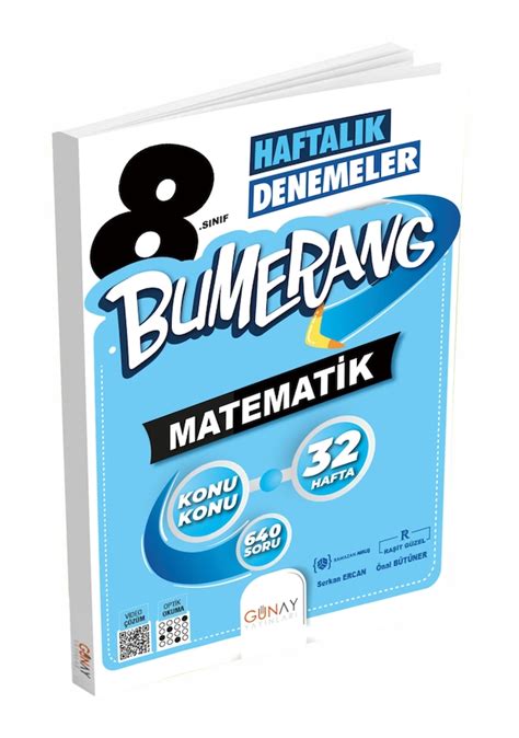 Günay Yayınları 8 Sınıf Bumerang Matematik 32 Haftalık Deneme