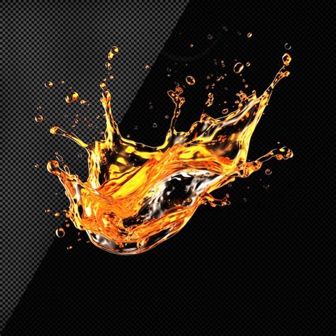 Premium Psd Fuel Oil Splash Transparent Isolated