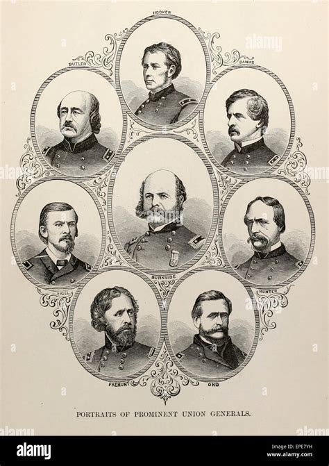 Portraits of Prominent Union Generals during the USA Civil War ...