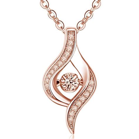 TULCY — Elegant Natural .10 Carat Dancing Diamond Pendant...